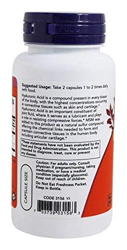 Now Foods Hyaluronic Acid 50 Mg + Msm (60 Veggie Caps) #TOP2