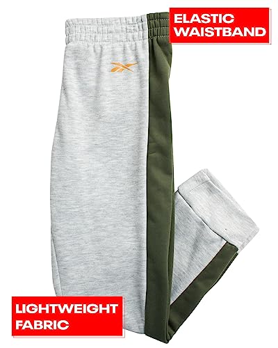 Reebok Boys' Jogger Set - 3 Piece Short Sleeve T-Shirt And Fleece Joggers (Size: 8-12), Size 8, Hunter Green #TOP4
