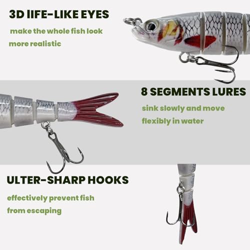 Leurres de pêche multi-articulés pour attraper les grands bars - 3
