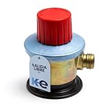 ELMA Regulador de Gas Salida Libre para Sopletes, Soldadores y Quemadores | Conexión Rápida a Bombona | Válvula Antiretorno | Solo Uso Exterior