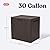 Keter City 30 Gallon Resin Outdoor Storage Box and Patio Furniture Side Table for Pool and Garden Accessories, Brown