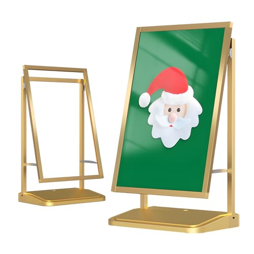 Outdoor Heavy Duty Water-Injection Sidewalk Sign,Sandwich Board Sign Holder,A Frame Sign Holder For Businesses,Advertising,Menu,Guide 24x36in-Golden