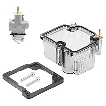 Windance Motorcycle Carburetor Clear Bottom,Purple Transparent Float Bowl Fit for PWK OKO KOSO/KSR EVO / 21mm 24mm 26mm 28mm 30mm 32mm 34mm Black