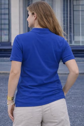 Image of Mack Jonney Women's Cotton Polo T-Shirt|Solid Regular Fit|Half Sleeve Collar T-Shirt for Casual Wear-MJ-32
