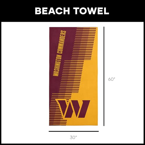 Washington Commanders NFL Progression Jacquard Beach Towel 36 x 72 Inches by Northwest - Image 6