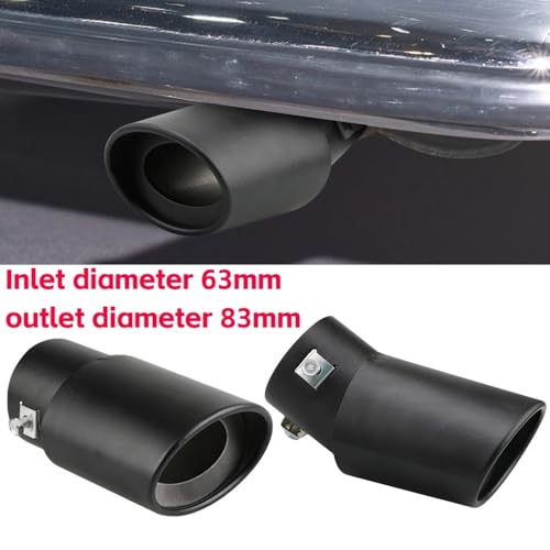 Silenciador de escape universal de aleación de aluminio para coche embellecedor trasero gris 3