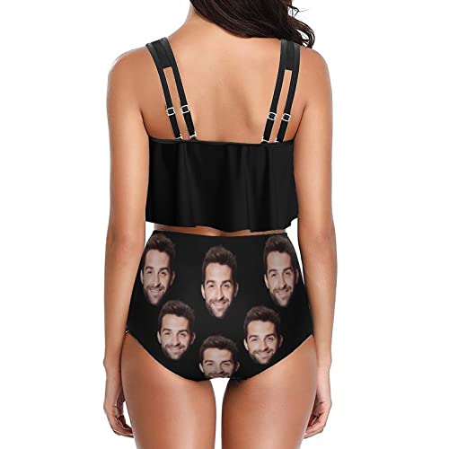 DIYKST Custom Face Swimsuit Personalized Face Bathing Suit with Photo Picture for Women -6 Style4