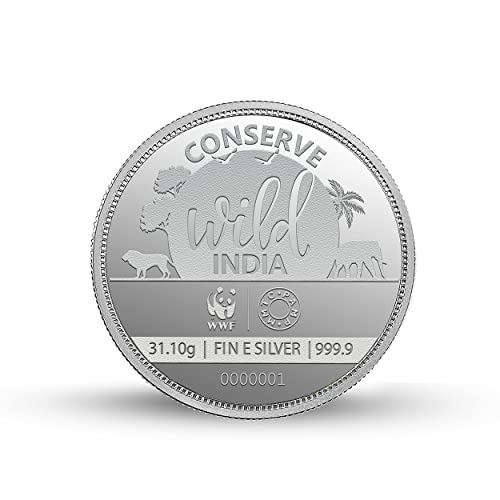 MMTC-PAMP WWF India Asiatic Lion 999.9 Purity 31.1 gm Silver Coin 2 417PML3FsVL. SL500