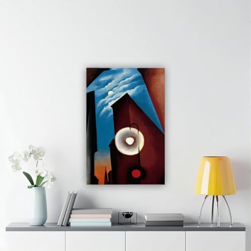 New York Street With Moon par Georgia O'Keeffe | Impression sur toile encadrée 61x91 cm