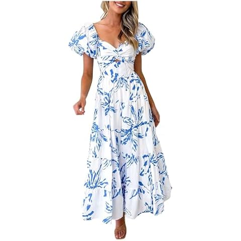 WILLBEST Casual Summer Wrap Dress Cover