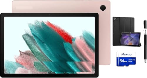 SAMSUNG Galaxy Tab A8 Android WiFi Tablet, 10.5'' Touchscreen (1920x1200) LCD Screen, 3GB RAM, 32GB Storage + 64GB Memory Card, Bluetooth, Android 11 OS, Pink Gold