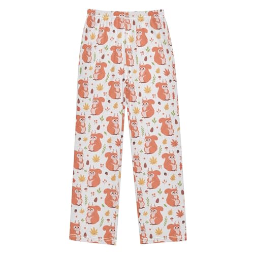Sletnd Unisex Long Pajama Pants Lounge Pants Super Soft Pajama Bottoms with Pockets 6-14 Years