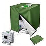 IBC Tank Abdeckung, 1000L IBC Container Abdeckplane, IBC Wassertank Abdeckung, Wasserdicht Winddicht UV-Beständiges, 120 x100 x116 cm - Grün
