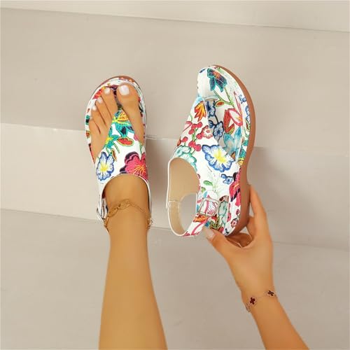 Women Sandals Orthopedic Wedge Heels Sandals Summer Fashion Buckle Shoes For Women Beach Flip Flops3