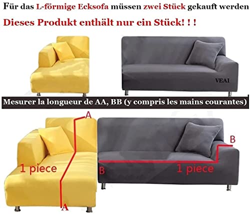 BOLUXIU Sofabezug, Eck Stretch-Sofabezug Stretch Sofabezug für 1/2/3/4 Sitzer(L-förmiges Ecksofa erfordert Zwei)