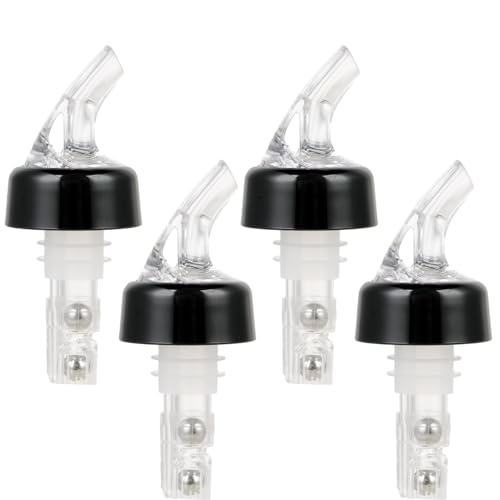 Juego de 4 Dosificador por Boquilla Transparente - Botella Dosificadora 2CL Vertedores de Alcohol Dosificadores Auto-Pour dispensadores de vertido Transparentes aptos para vino cócteles licor etc