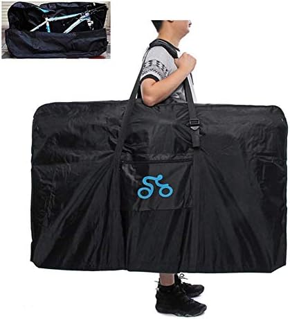 Qlkx 26-29 Inch Bike Travel Bag, Bicycle Transport Carrying Case with, 1680D Padded Waterproof Cycling Lounge Mountain Bicycle Luggage Bag