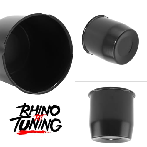 RTrhinotuning 4.25in Black Wheel Center Caps for Trailer Truck RV SUV Rims Push Through Hub Caps 4.33” Tall by RTRHINOTUNING - Used condition - Image 7