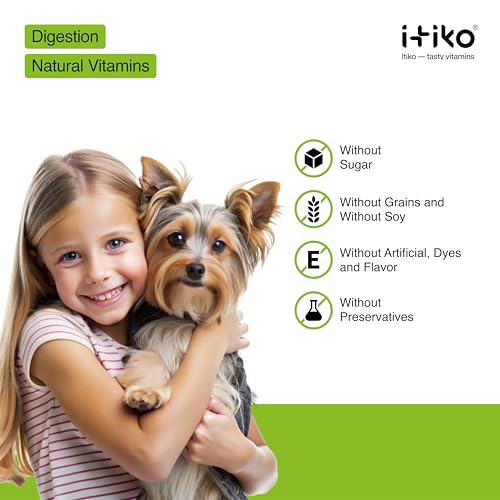ITIKO Natürliche Verdauungs für Hunde | Flohsamenschalen mit Probiotika Hund | Darmflora Aufbau Hund | Alternative zu Heilerde/Heilmoor für Hunde | Durchfall Nahrungsergänzungsmittel