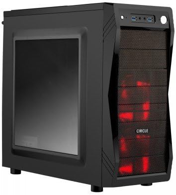 Circle Gaming Cabinet CC 821 without SMPS (with 3 LED FAN)