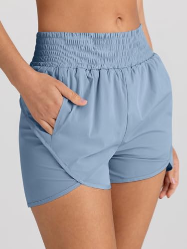 Image of AUTOMET Womens Athletic Shorts High Waisted Running Pants Gym Workout Casual Sport Clothes with Pockets 2026