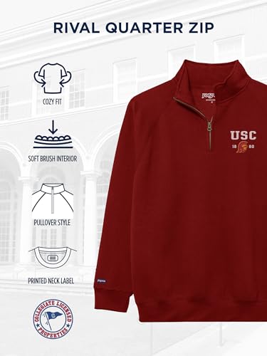 Image of JanSport Unisex Adult NCAA Officially Licensed Rival Long Sleeve Stand-Up Collar Quarter Zip Sweatshirt