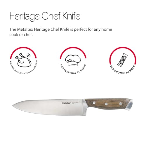 Couteau chef Metaltex en bois pour preparer les repas