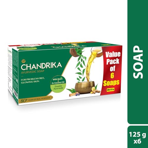 Chandrika Ayurvedic Soap, 125g (Pack Of 6)