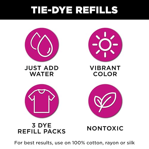 Tulip One-Step Tie-Dye Kit Dye Refill Packs, Fuchsia