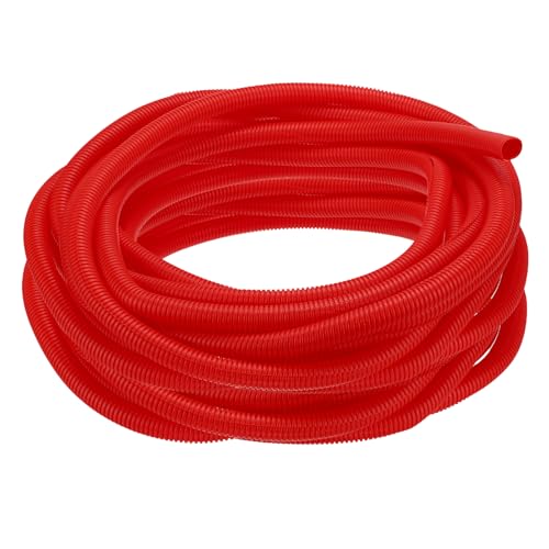 QUARKZMAN Tubo De Canalización Partido 3/4'(20mm) DI 100FT(30m) Tubo De Canalización Resistente Al Calor Y Al Frío -40F A 257F Conduito Flexible De Plástico para Alambres Cable, Rojo
