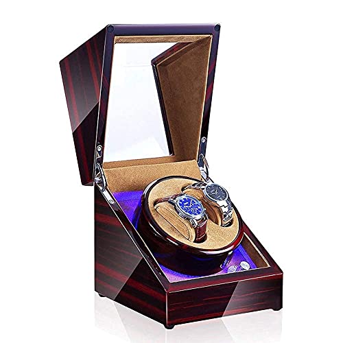 Étui de stockage de luxe pour 2 montres cadeau idéal boîte à enrouler automatique LED