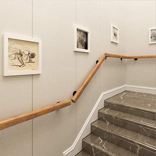 Rampe d'escalier en bois massif de pin 50 cm kit complet