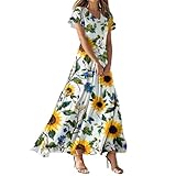 MOKBAY Abito Donna Estivo Taglie Forti Spiaggia Acquisti Online Lungo Prendisole Vestiti Curvy Nero 2025 Modelli Vestito Donna Elegante Lungo Sexy Estivo Abiti Lunghi Economici XL