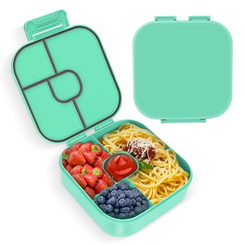 Lunchbox Kinder Bento Box, Brotdose mit Fächern, Robust und Auslaufsicher...