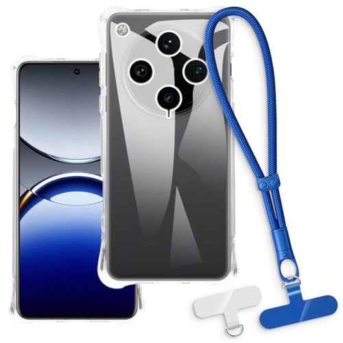 OAGELIM 2-in-1�ی�P�[�X�ƃ��X�g�X�g���b�v OPPO Find X8 Pro 5G �Ƃ̌݊������� ���O���\�ȃ��j���[�h�t���d�b�J�o�[�A����~�ߕ����h�~�O���b�v�n���h�� (�N���A + �u���[)