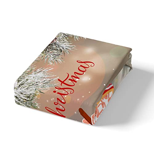 Manfei Christmas Duvet Cover Set Queen Size, Snowflake Pine Print Comforter Cover With 2 Pillowcases, New Year Theme Bedding Set 3Pcs For Kids Boys Girls Bedroom Decor #TOP4