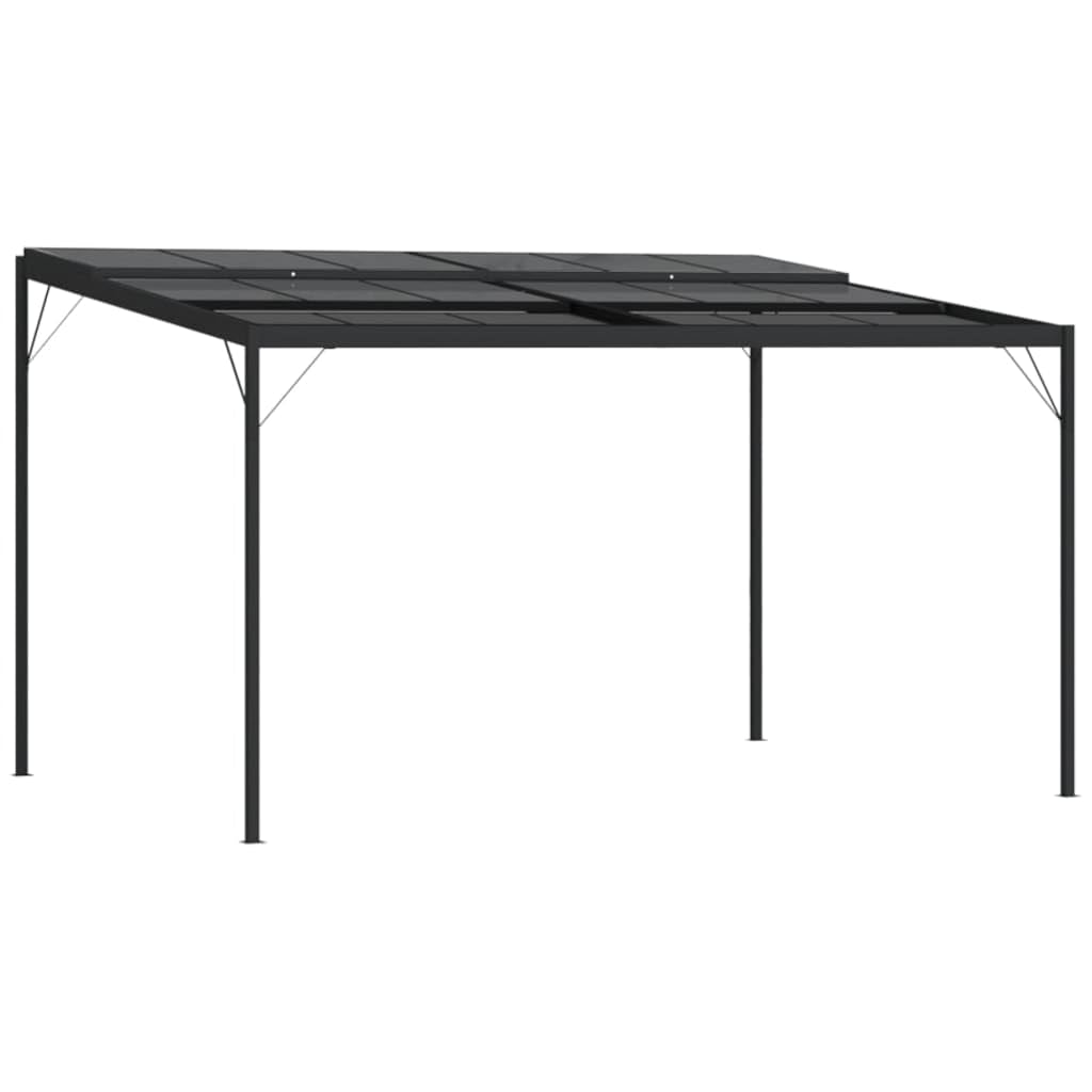 Pawilon z dachem, antracyt, 4 x 3 x 2,5 m, aluminium, stal