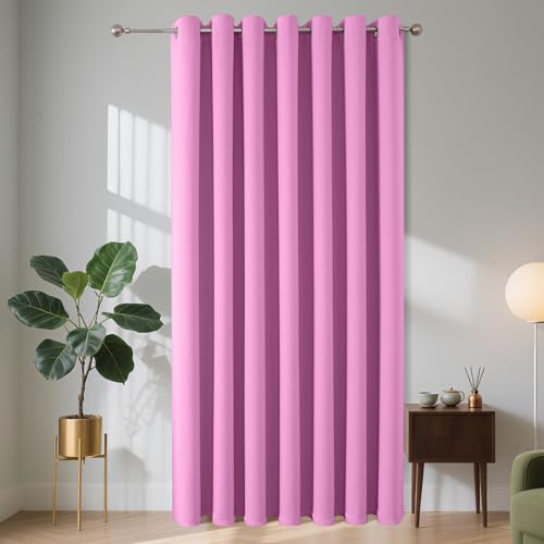 Image of Joydeco Blackout Curtains 1 Piece, Blackout Door Curtain, Door Curtain with Eyelets, Thermal Cold Protection, Heat Protection, Sound Protection for Bedroom, Living Room