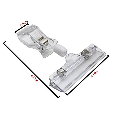 Plastic Merchandise Sign Clip Rotatable Pop Clip-on Holder Stand Price Display Holders Pack of 10 Clear