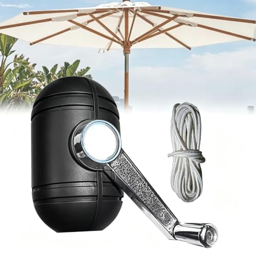 Image of DSUFGNWINFS Patio Umbrella Replacement Parts, Cantilever Parasol Crank Tilt Lift Mechanism Repair Kit, with Crank Handle Accessories 1pcs