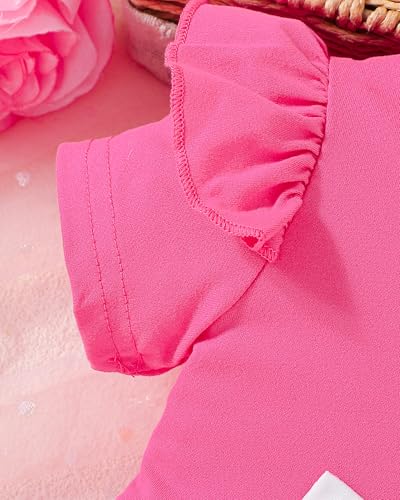 Image of Doresbebe Baby Girl Clothes Toddler Girl Outfits Infant Girl Summer Clothes for Girl Ruffle Shirt Pants+Cute Headband 3PCS