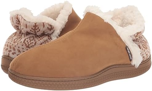 MUK LUKS Women's Faux Suede Mini Bootie Slipper, Tan, Large | Image 6