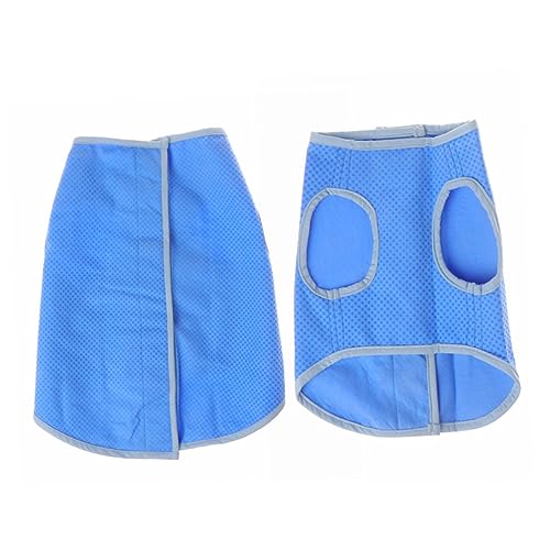 BCOATH シー犬用冷却ベスト 夏用ペットコート 子犬用 ブルー 着脱簡単 洗濯可 室内外使用可能 デイリーウェア お散歩 グッズ