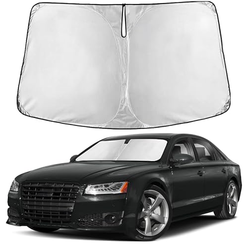 Image of EcoNour Windshield Sunshade Compatible for Audi A8 1997-2016 2017 2018, Sun Visor for Front Windshield & Window Sun Shade Cover, UV Heat Blocker & Protector, Car Accessories