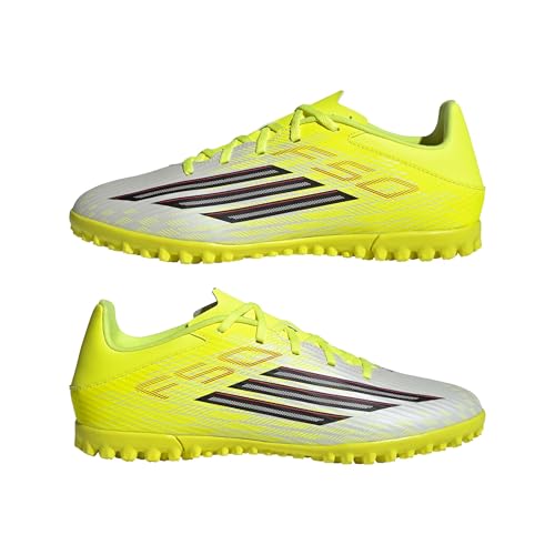 adidas Unisex F50 Club Turf Football Shoes, Team solar Yellow 2/core Black/Lucid red, 43 1/3 EU