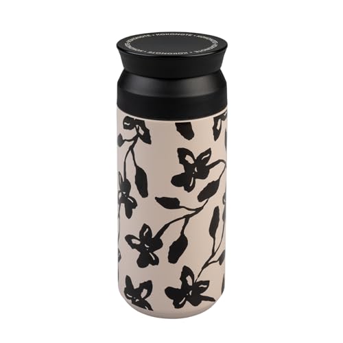 Kokonote Termo cafe para llevar Midnight Dahlia   Vaso termico : Termo pequeño para café o te 350 ml │ Taza termica de Acero Inoxidable, Mantiene Bebidas Frías 24hrs y Calientes 12hrs (Sin BPA)