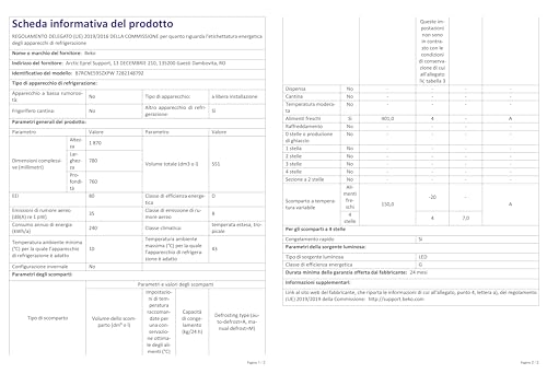 Beko B7RCNE595ZXPW Autonome Grand réfrigérateur - Réfrigérateurs-congélateurs autonomes - Réfrigérateurs-congélateurs (551 L net), NoFrost, AeroFlow, Multizone (congélateur ou réfrigérateur),