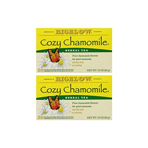 Bigelow Cozy Chamomile Tea Bags, 20 ct (Pack of 2)