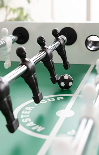 Garlando Kickertisch MasterCup Black&White, professionelle Spielstangen, robuster 75 kg Profi-Fußballtisch, Stabiler Tischfußball, Jugendliche und Erwachsene, Turnier-Tischkicker, vormontiert – Bild 5
