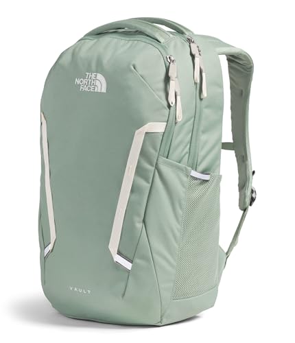 Image of The North Face Women's Vault Everyday Laptop Backpack - Commuter Travel Bag, Water-Repellent, Spacious Main Compartment, Slate Moss /White Dune, One Size
